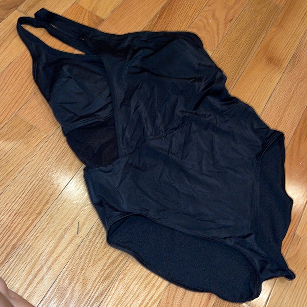 Adore Me Black One Shoulder Bathing Suit